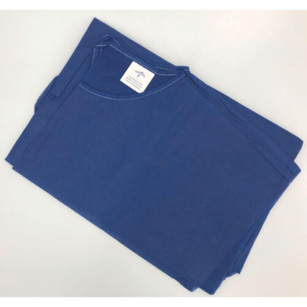 Patiëntenschort met korte mouwen XL blauw