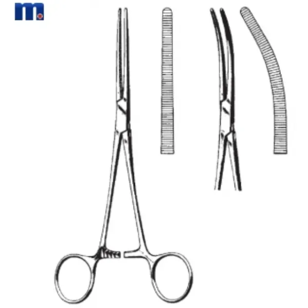 Pean arterieklem 16 cm recht rvs