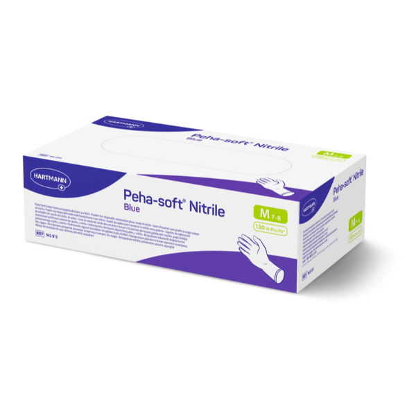 Peha-Soft nitrile handschoenen blauw - L