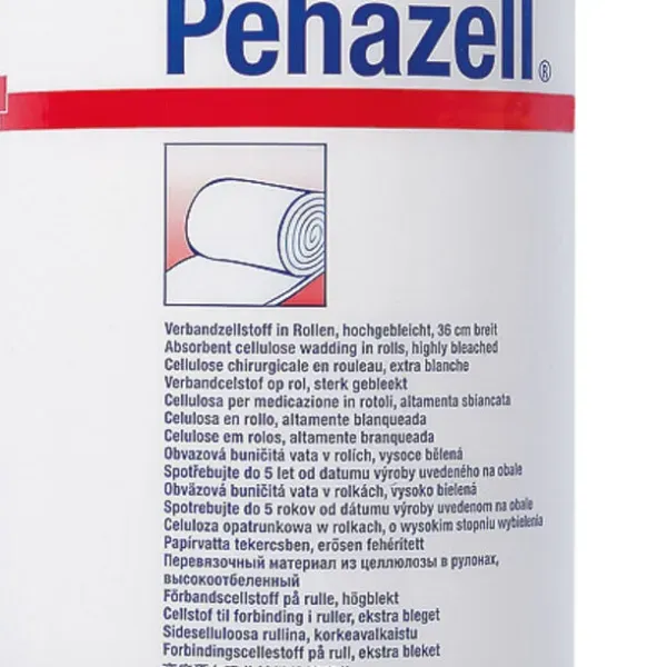 Pehazell celstof rol gebleekt 36 cm