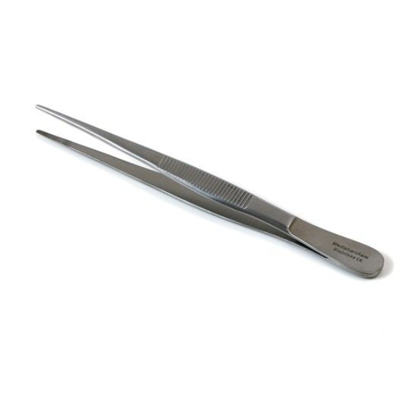 Pincet anatomisch slank model 14 cm recht rvs