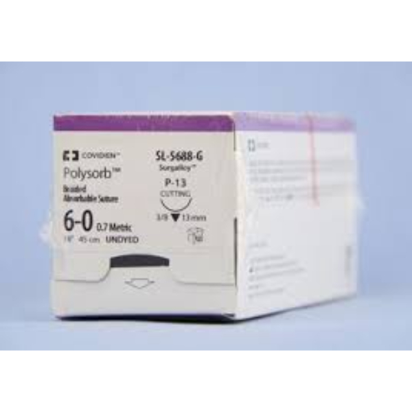 Polysorb hechtdraad 6-0 45 cm P13 naald