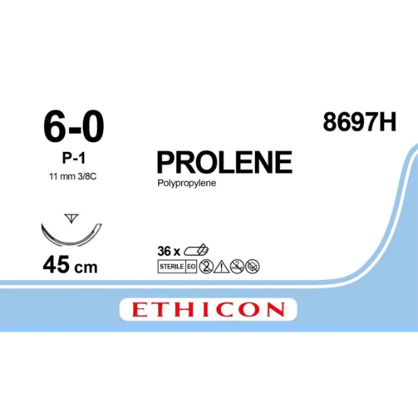 Prolene 6-0 45cm blauw P-1