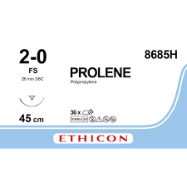 Prolene hechtdraad 2-0 fs 45 cm