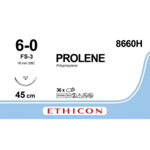 Prolene hechtdraad 3-0 PS1 naald 45 cm blauw
