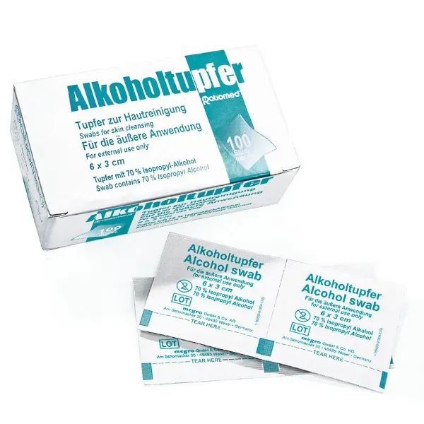 Ratiomed alcoholdoekjes 6 x 3 cm
