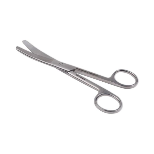 Schaar chirurgisch stomp / stomp 14 cm gebogen Cooper schaar
