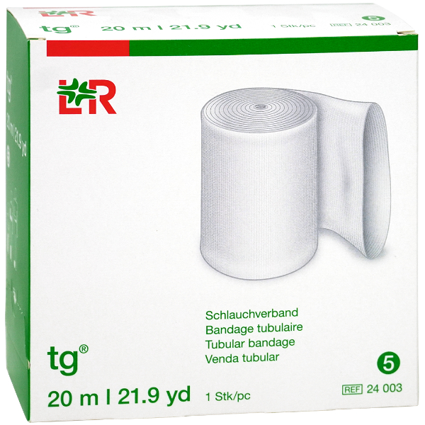 tg® buisverband gerold in dispenserdoos rol à 20 m Afm. 5 (5,5 cm) voor arm onderbeen kinderbeen