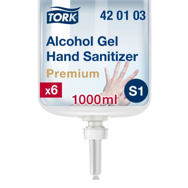 Tork Tork S1 alcoholgel handdesinfectie 1 liter,