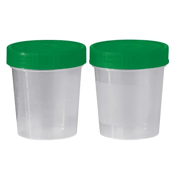 Urinebekers met deksel 125 ml groen