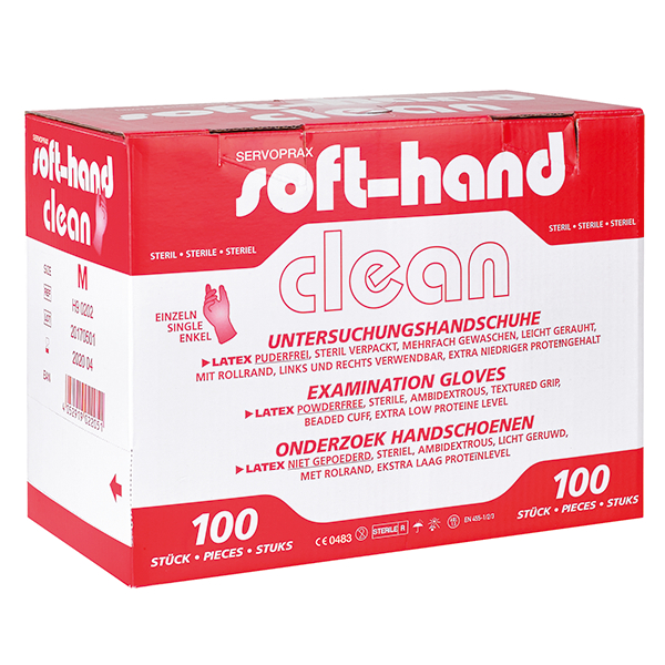 Onderzoekshandschoen latex Soft-Hand clean poedervrij - L