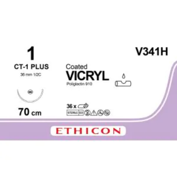 Vicryl 1 70cm violet CT-1 plus