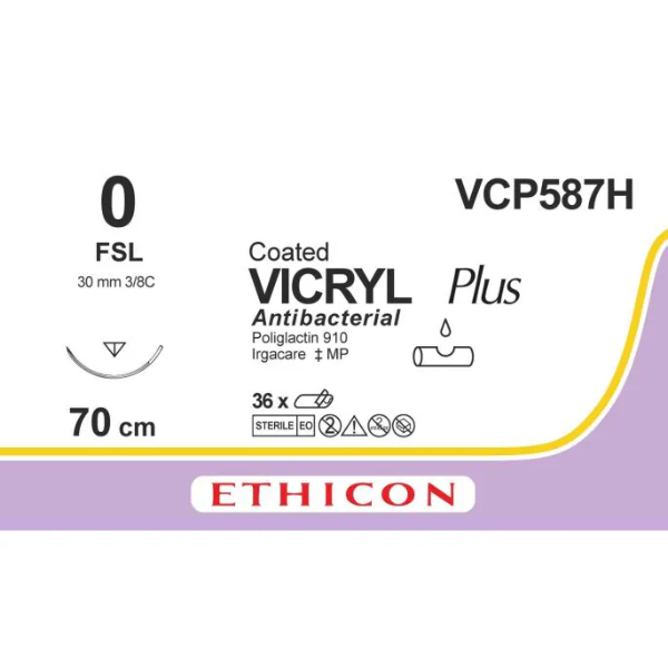 Vicryl hechtdraad 0 fsl 70 cm