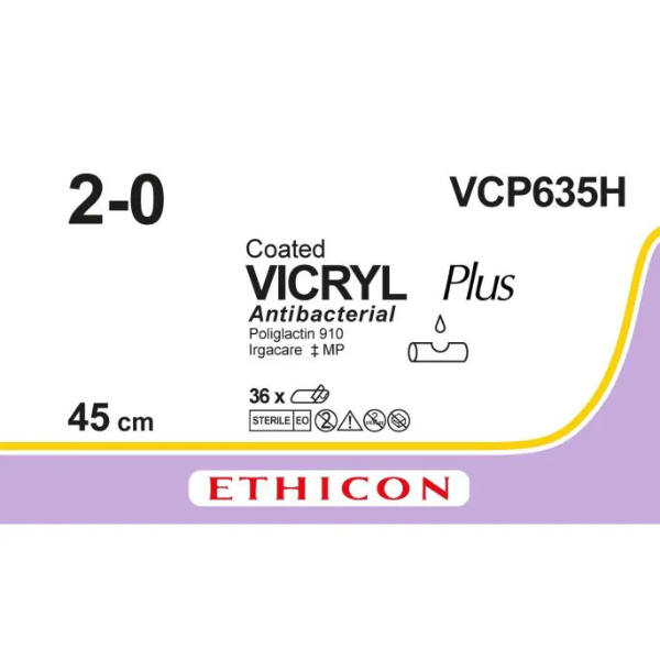 Vicryl hechtdraad 2-0 3 x 45 cm