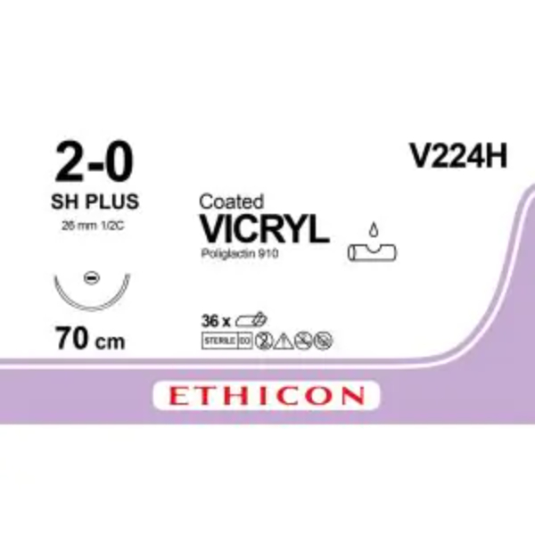 Vicryl Hechtdraad 2-0 70cm ongekleurd SH+