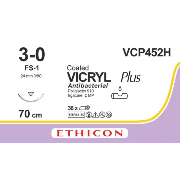 Vicryl hechtdraad 3-0 fs-1 70 cm