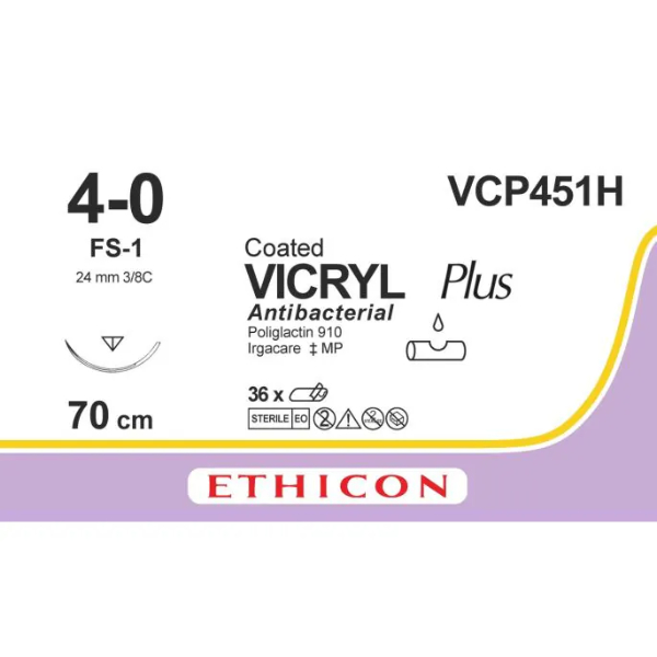 Vicryl hechtdraad 4-0 fs-1 70 cm