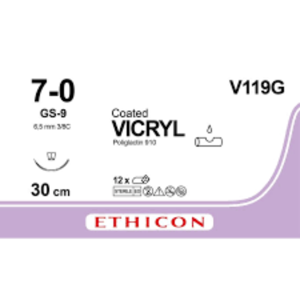 Vicryl hechtdraad 7-0 gs-9 30 cm