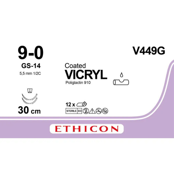 Vicryl hechtdraad 9-0 dble armed gs-14 30cm