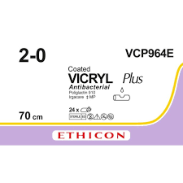 Vicryl Plus Hechtdraad ongekleurd 2-0 70 cm