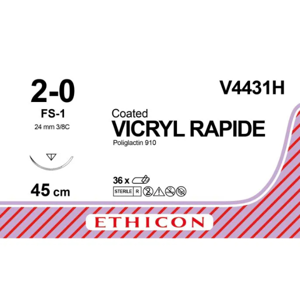 Vicryl Rapide hechtdraad 2-0 fs-1 45 cm