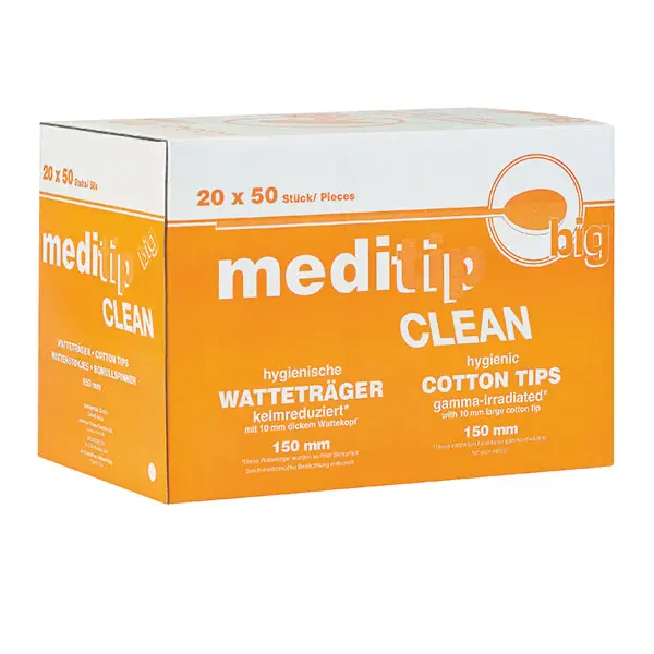 Wattenstokjes Meditip clean grote tip 200mm